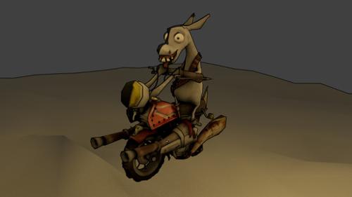 donkey motorcyclist - Jegue Motoqueiro