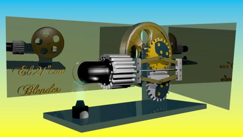 Mi 21Âº motor stirling con Blender