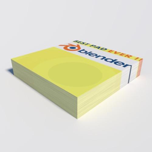 blender logo notepad