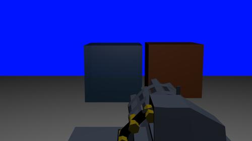 low poly gattling gun