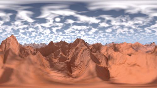 Desert Mountains: Equirectangular Background HDRI