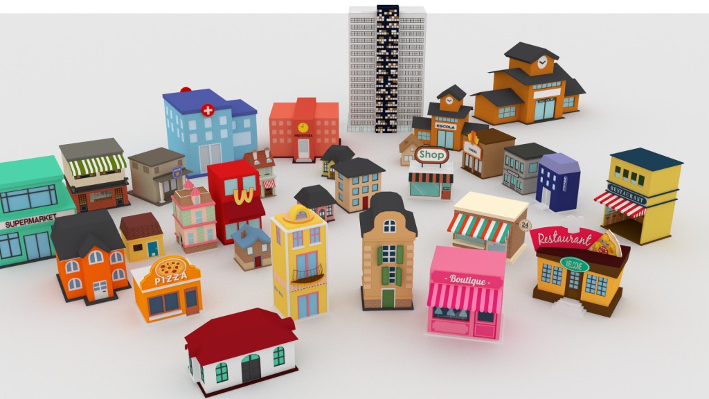 Cute buildings.