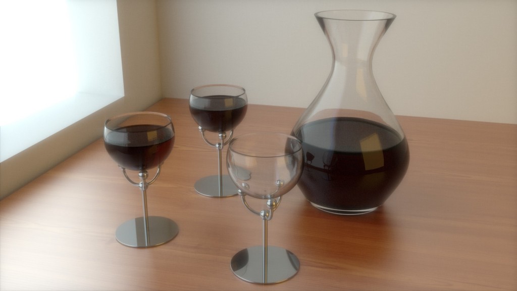 Untraditional wine glass design