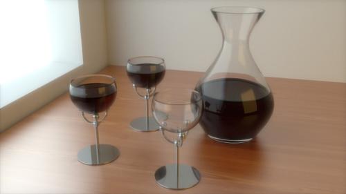 Untraditional wine glass design