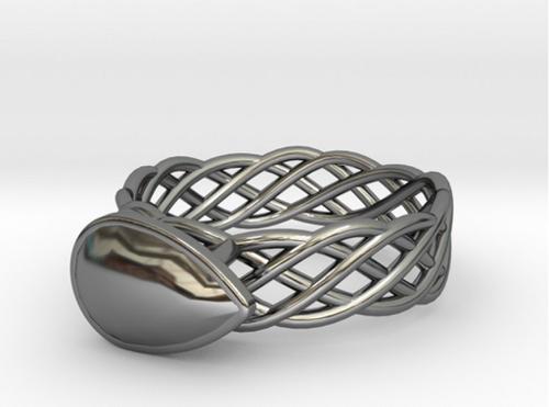 Torus Knot Plus Ring 17.53mm with Pear Gem