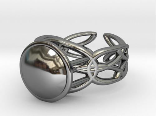 Enneper Curve Ring 17.53mm with Round Gem