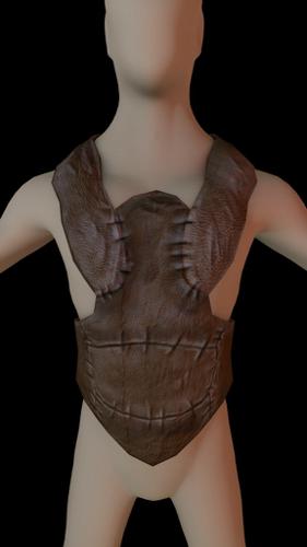 Beaten-Up Old Rough Leather Vest