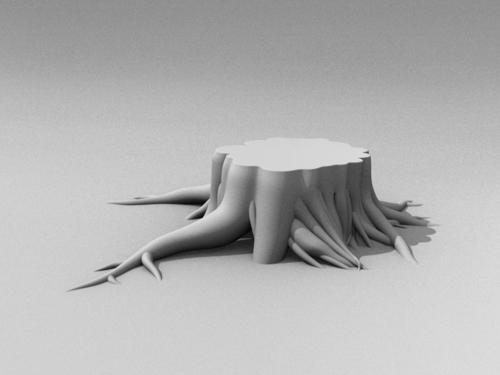 Chopped tree stump