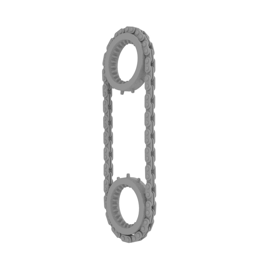 Chain and Two Gears