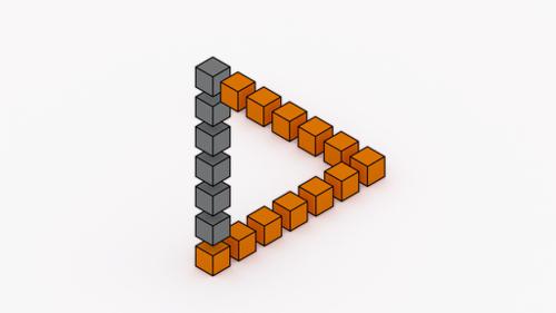 PENROSE TRIANGLE(IMPOSSIBLE TRIANGLE)