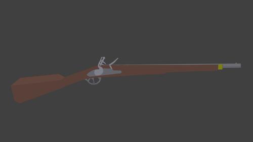 Low poly musket
