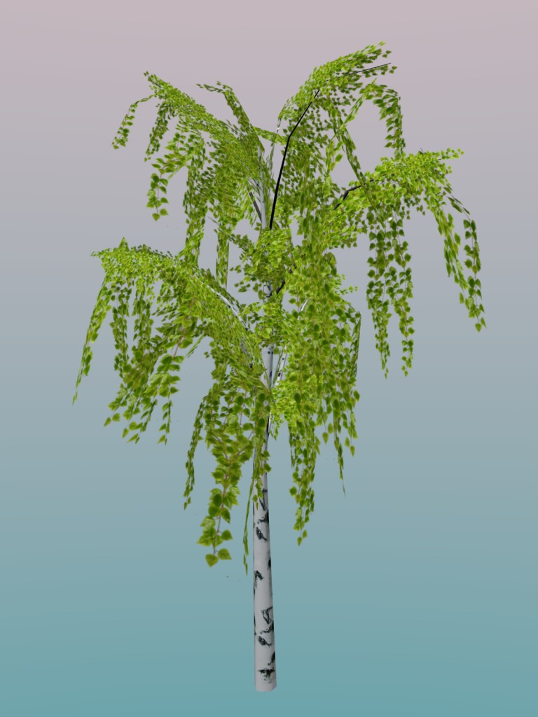 Low poly Birch Tree