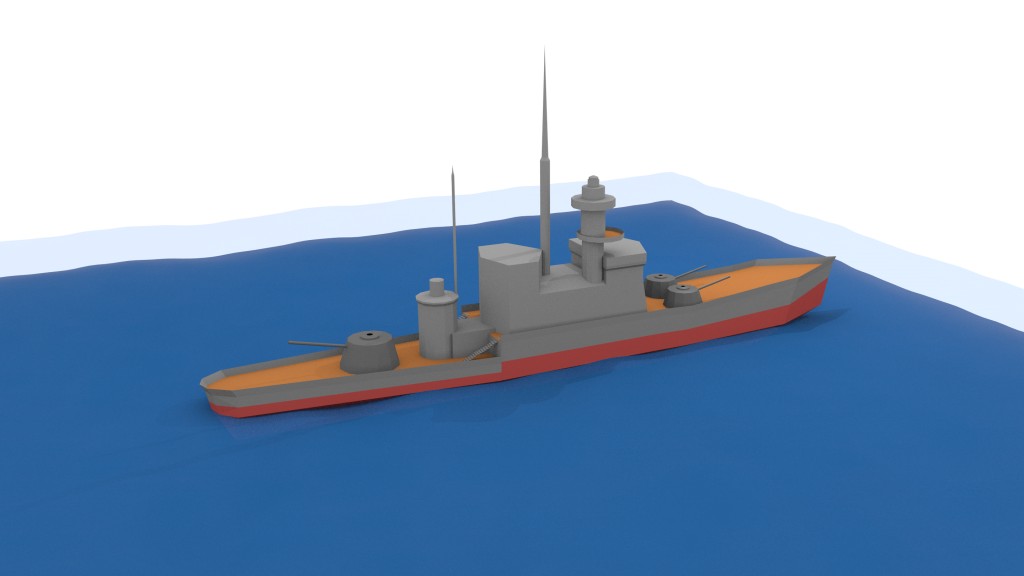 Low Poly Warship