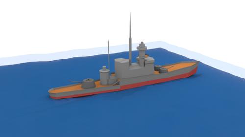 Low Poly Warship