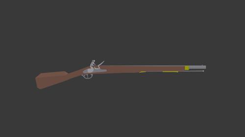 Low poly musket