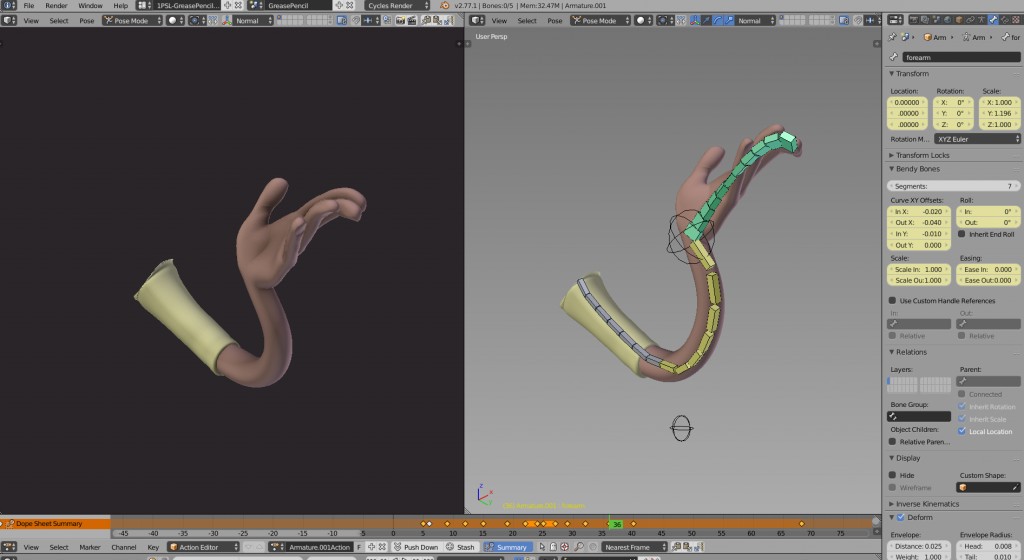 #EasyRigging 3 Bones Arm