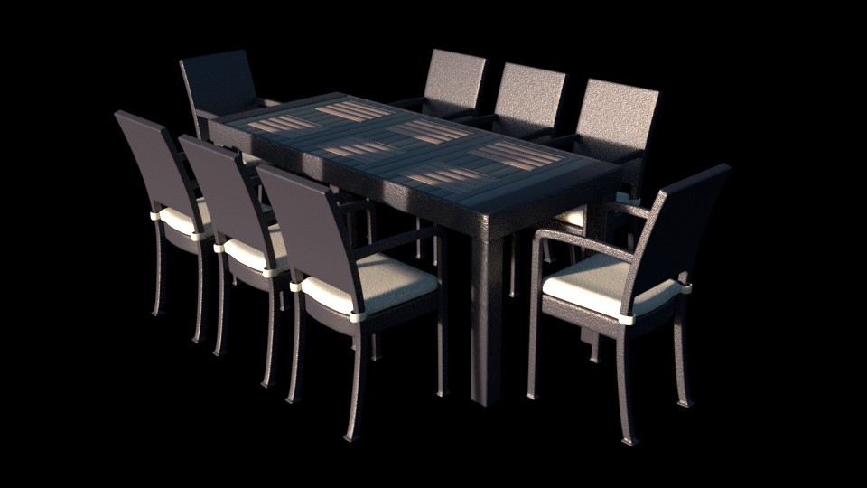 Patio Dining Set (Slate Gray)