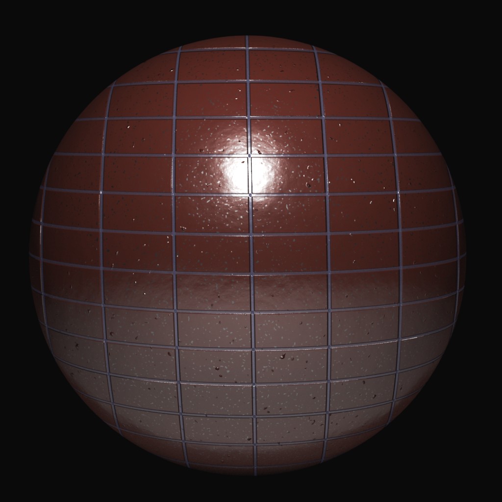Procedural wet bathroom faience( also contains wood texture )