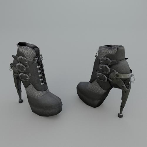 Lowpoly Steampunk Boot