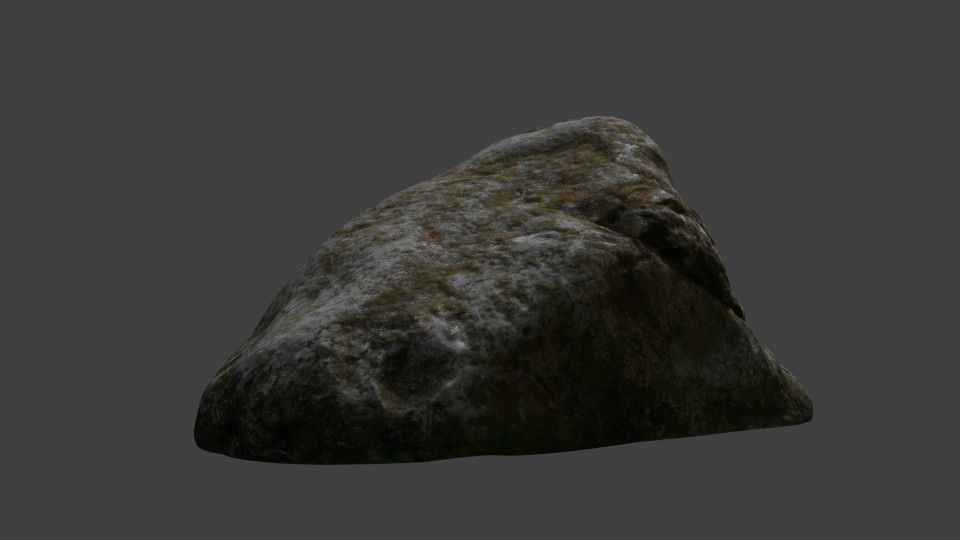 Realistic photoscanned stone or boulder