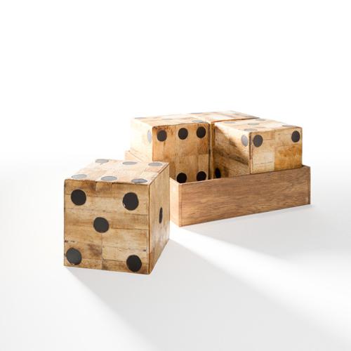 Design Object - Big Wooden 4 Dice Box