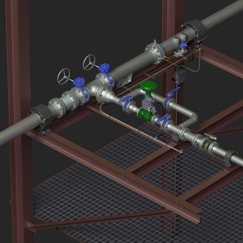 Control valve piping