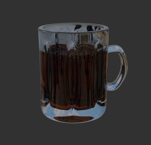 Beer mug with fluid correction
