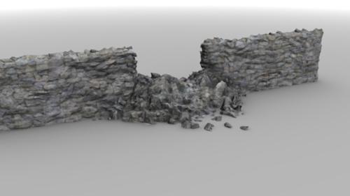 Broken stone wall