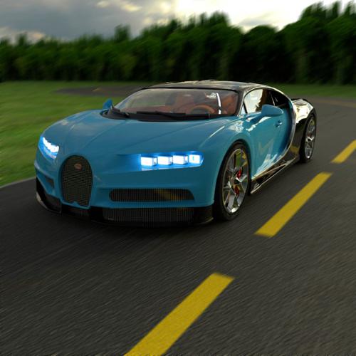 Bugatti Chiron with Interior