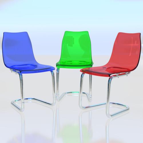 Beveled Plastic Chair