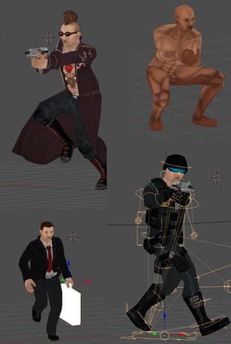 3 Basic male characters