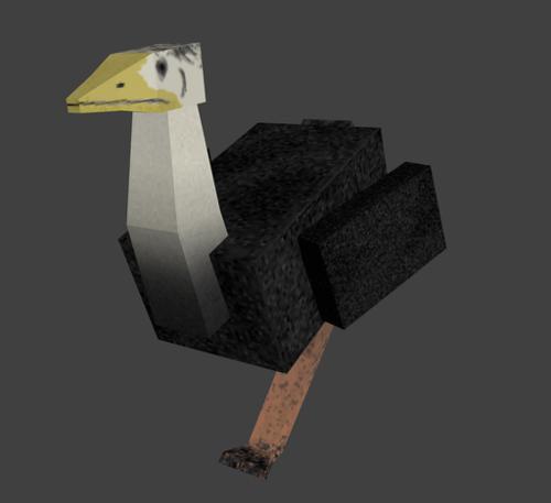Low-poly Ostrich