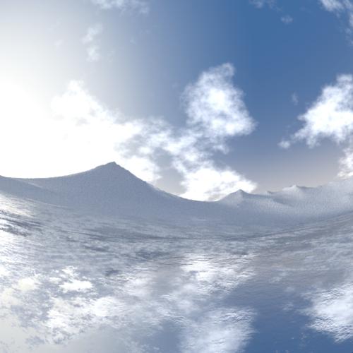 Procedural day sky material