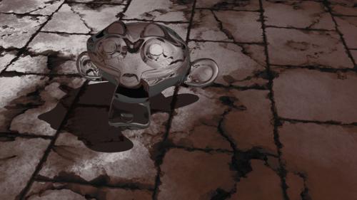 Cracked brick wall cycles material
