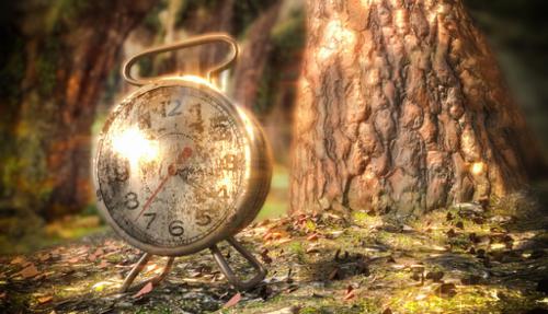 Clock and sun