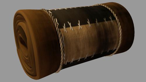 sciman sintels hut rolled up quilt