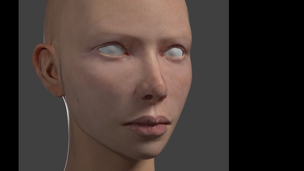 Skin texturing demonstration.