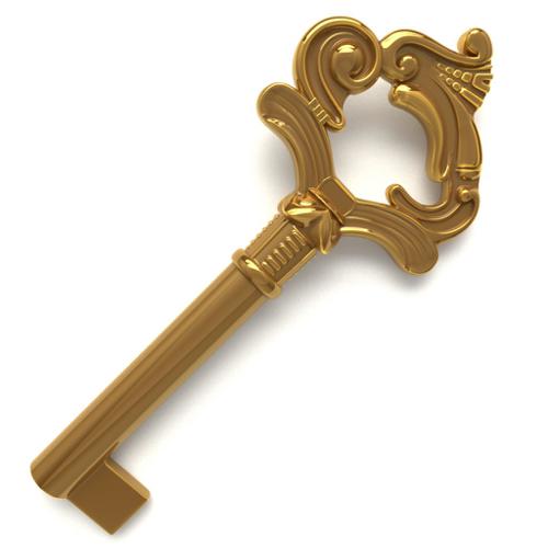 Oldfashioned bronze key