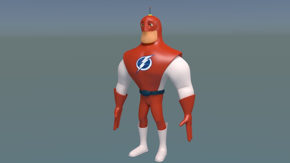 Super Hero model no Rig