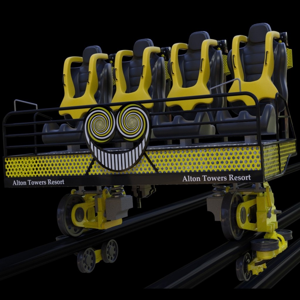 The Smiler Alton Towers Roller Coaster Car (Unrigged)