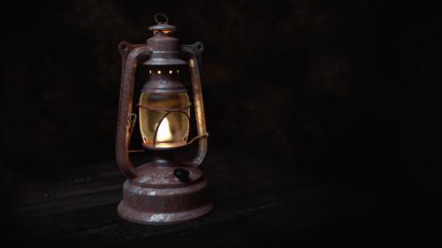 Old petrol lamp