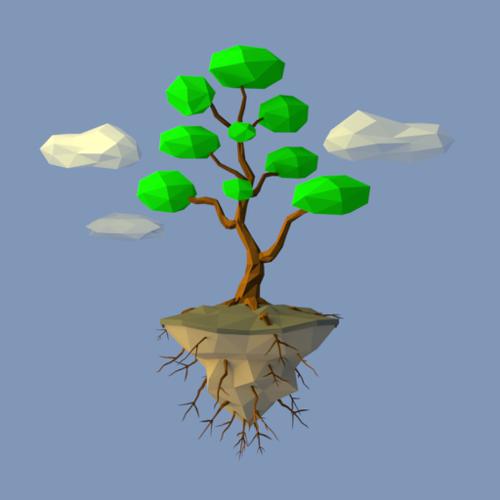 Low Poly Tree (Floating Island)