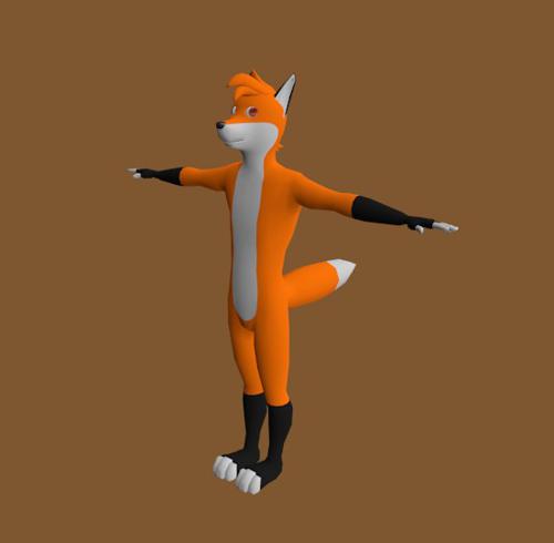 Fox Character with rig