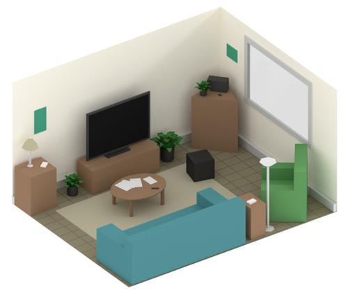 Low Poly Living Room