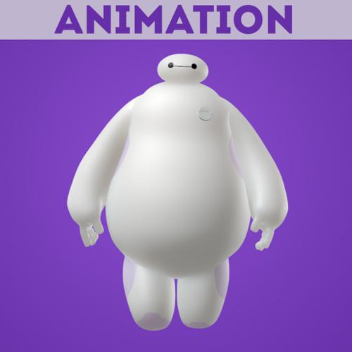 Baymax Walk Cycle Animation
