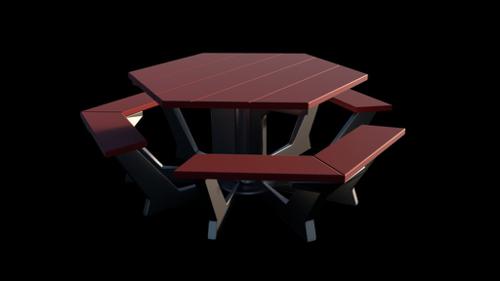 Hexagonal Picnic Table