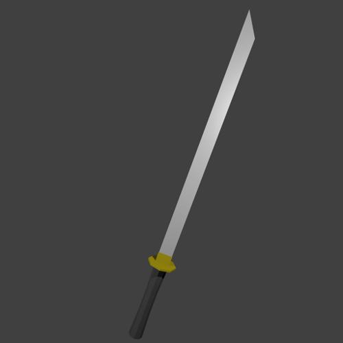 Low Poly Basic Katana