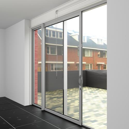 huge window with sliding doors