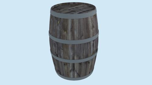 Barrel (Low Poly, PBR texturing)
