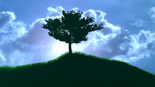 Simple Tree and Simple Grass Efect